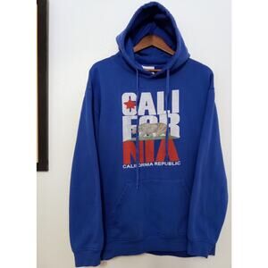 California Republic Republic Blues Hoodie Blue Y2K Era Streetwear SZ XL
